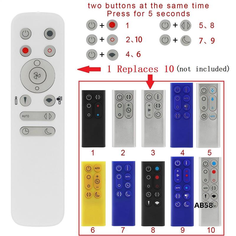 Remote Control 2X 10 In 1 untu - Dyson Fan Am07 ulasan dan harga