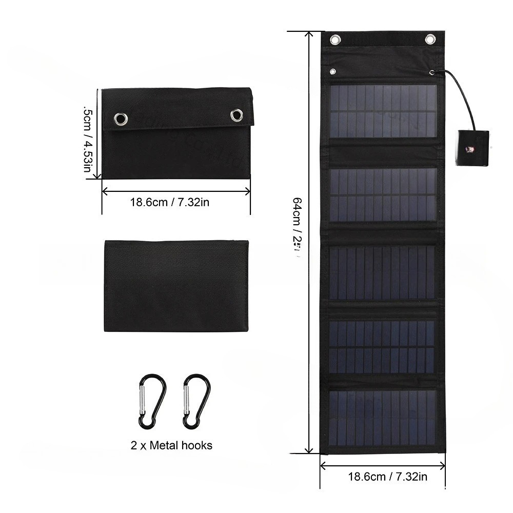 Panel surya lipat portabel 25W - Solar Charger Panel Foldable ulasan dan harga