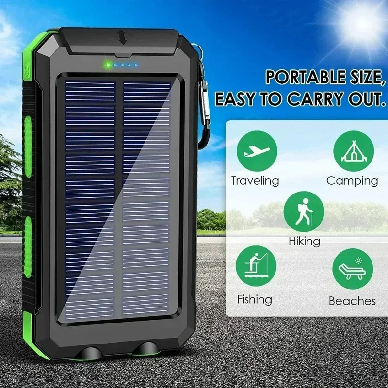 Lenovo 50000mAh Solar Power Ba - Solar Charger Panel Foldable ulasan dan harga