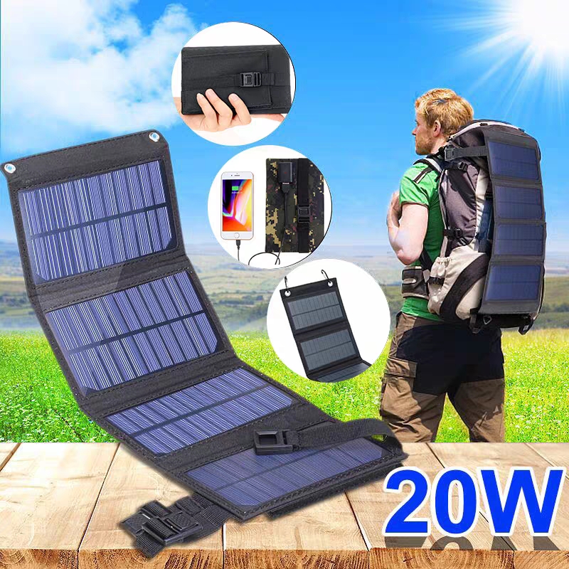 Panel Surya Lipat 20W 50W 60W  - Solar Charger Panel Foldable ulasan dan harga