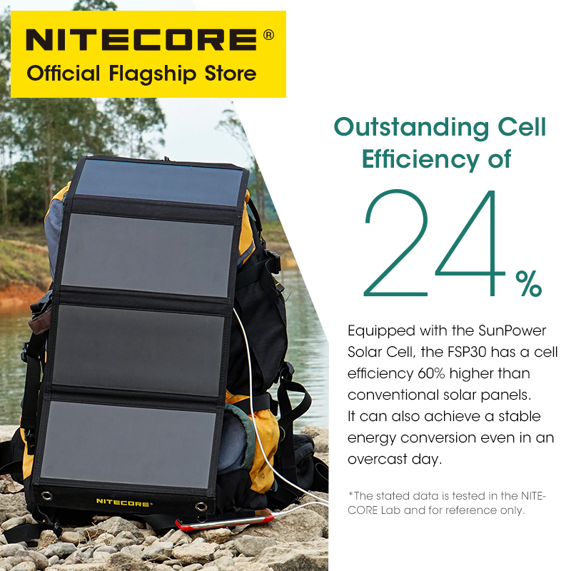 NITECORE FSP30 Panel surya por - Solar Charger Panel Foldable ulasan dan harga